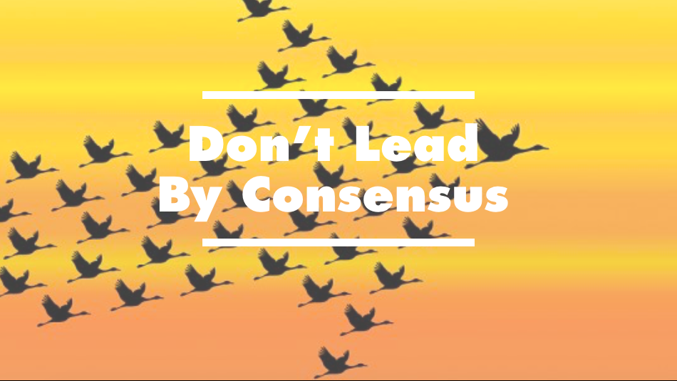 Don’t Lead By Consensus